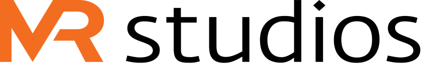 MRstudios logo with MR in orange