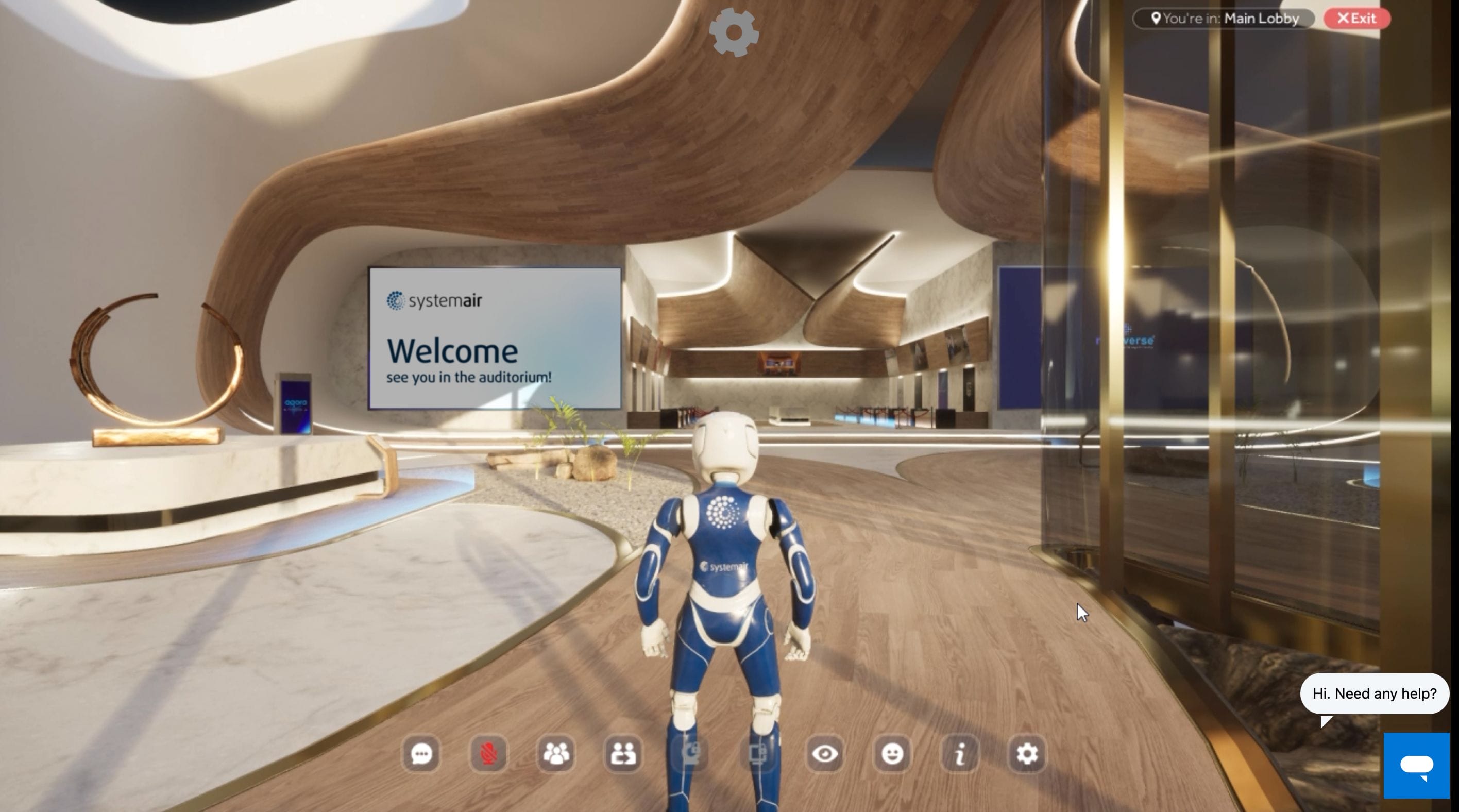 Screenshot of systemair industrial metaverse