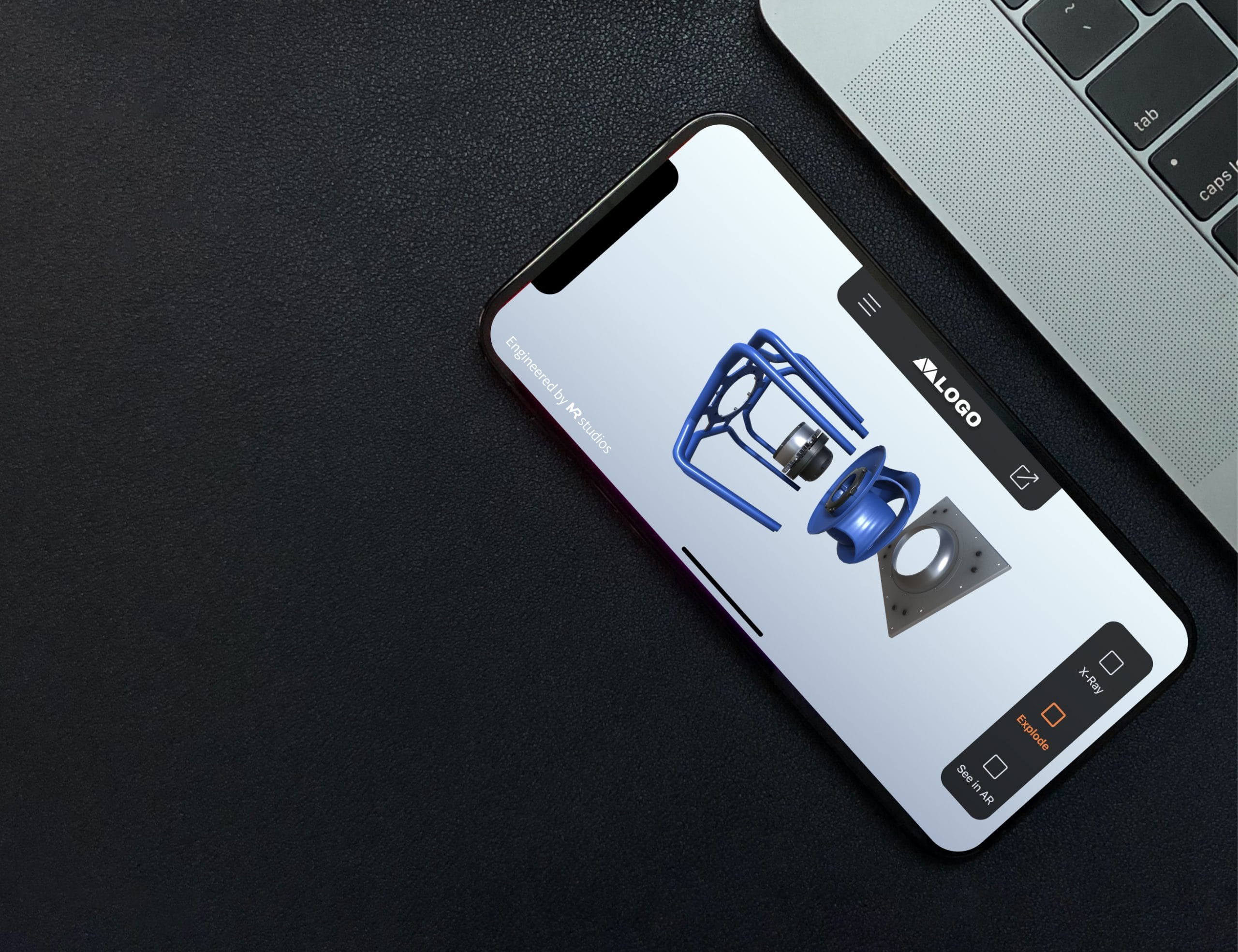 smartphone screen with Zeihl Abegg fan screenshot on it