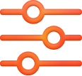 Slider icon in orange