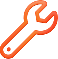 wrench icon in orange