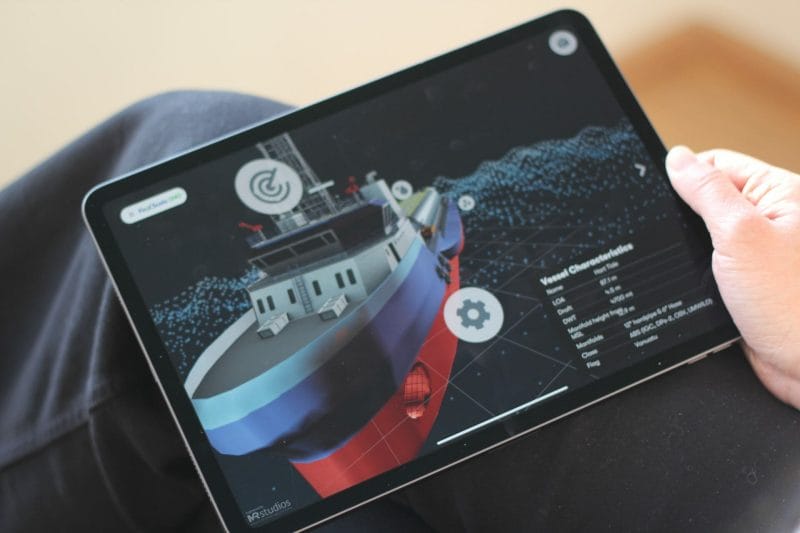 Flexscale VR touchscreen app on tablet