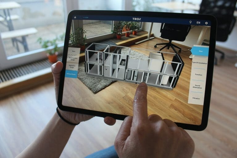 Trox AR application used on smartpad