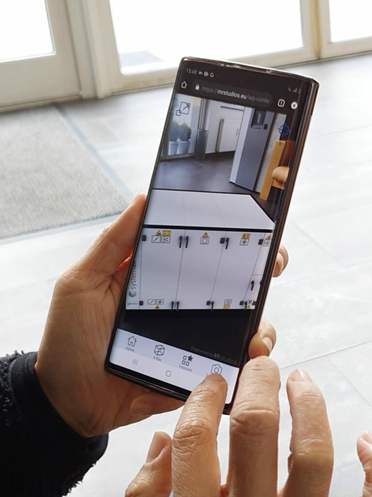 Systemair 3D WebAR application for hvac systems on smartphone