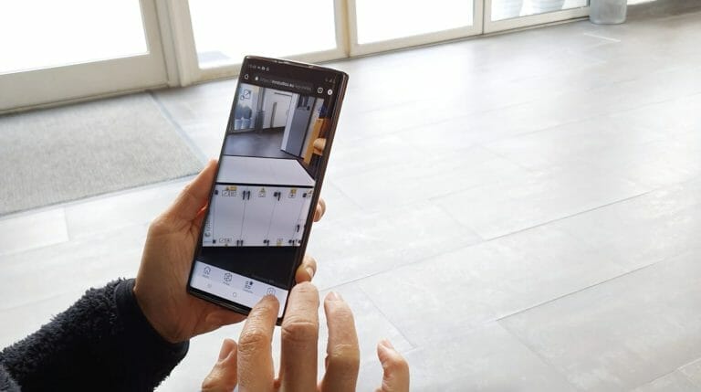 HVAC WebAR application being used on smartphone