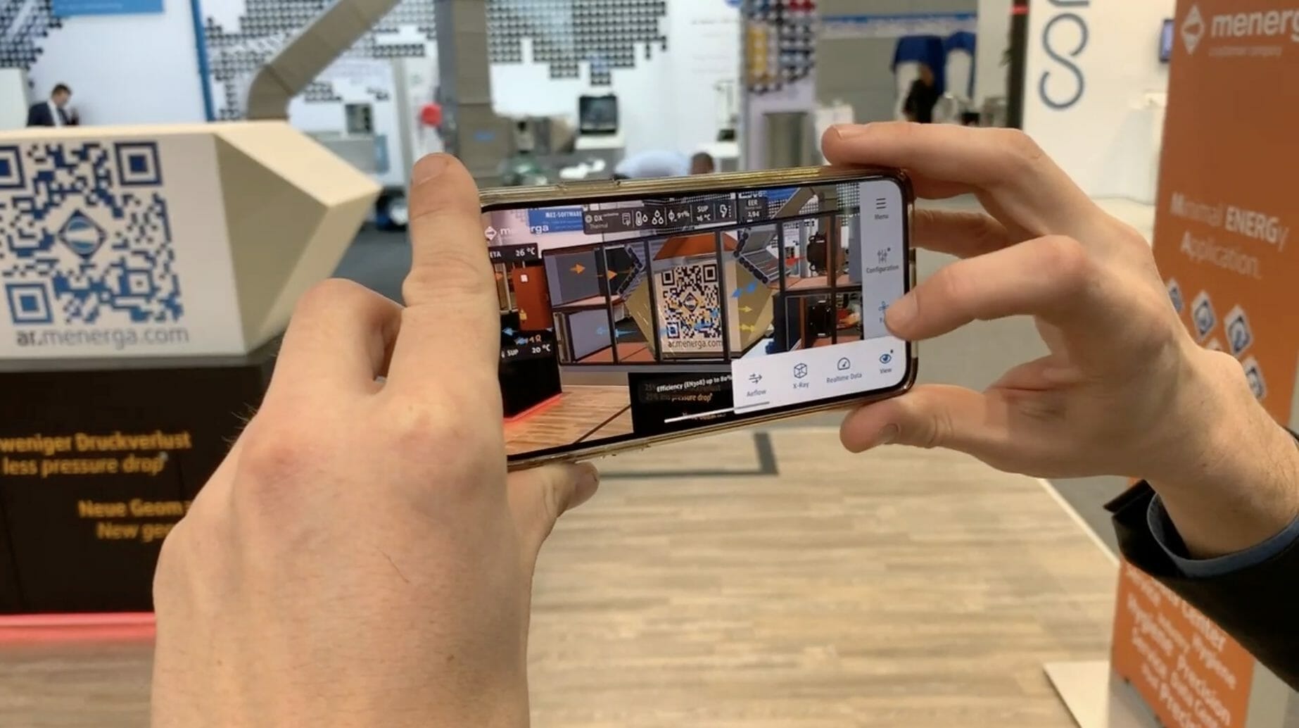 Menerga ARdiabatic Augmented Reality Application in use with AR marker