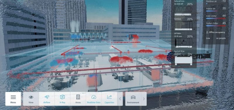 HVAC SOLUTIONS PRO Systemair 3D office HVAC cross-section