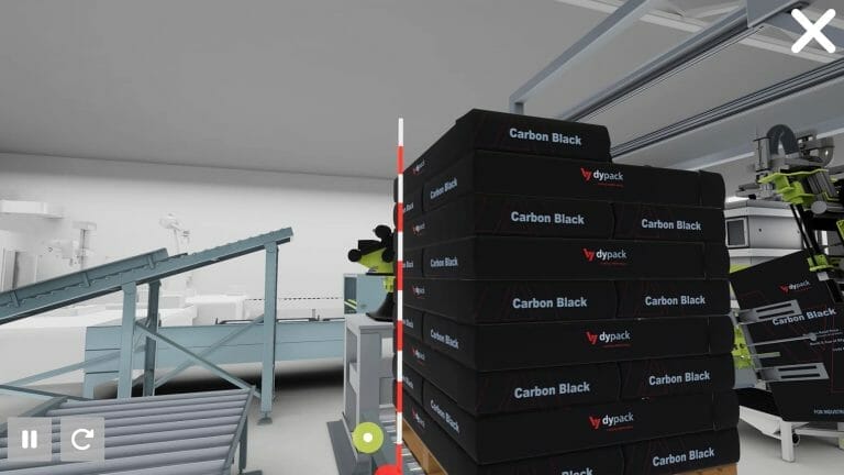 screenshot of Greif-velox VR application