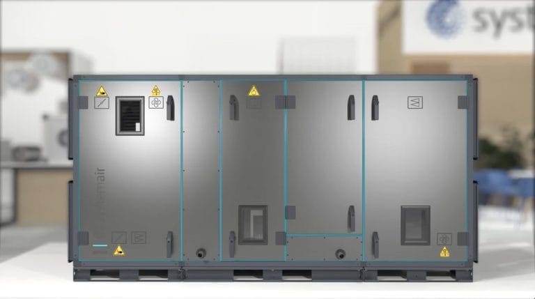 3D rendered hvac system in 3d animation video for Systemair