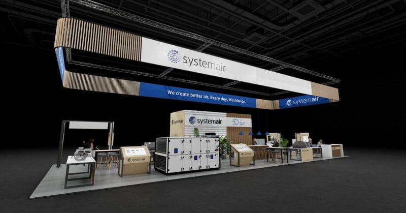 Systemair tradeshow concept 3D render