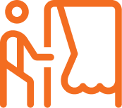 person moving blinds logo