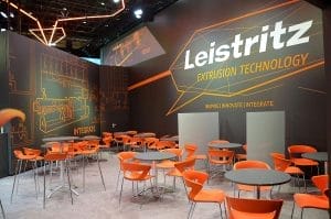 Leistritz exhibition booth - seating area