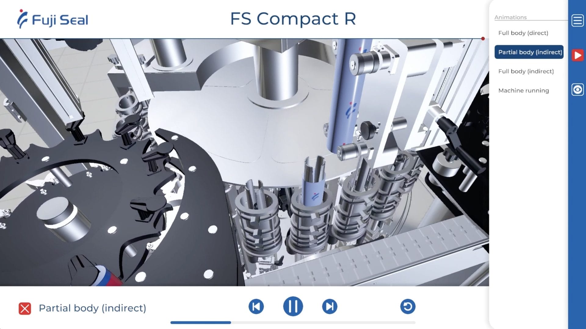 Demonstrative screenshot of clip in fujiseal application